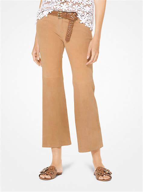 pantalon en lin michael kors|Pantalon évasé en mélange de lin .